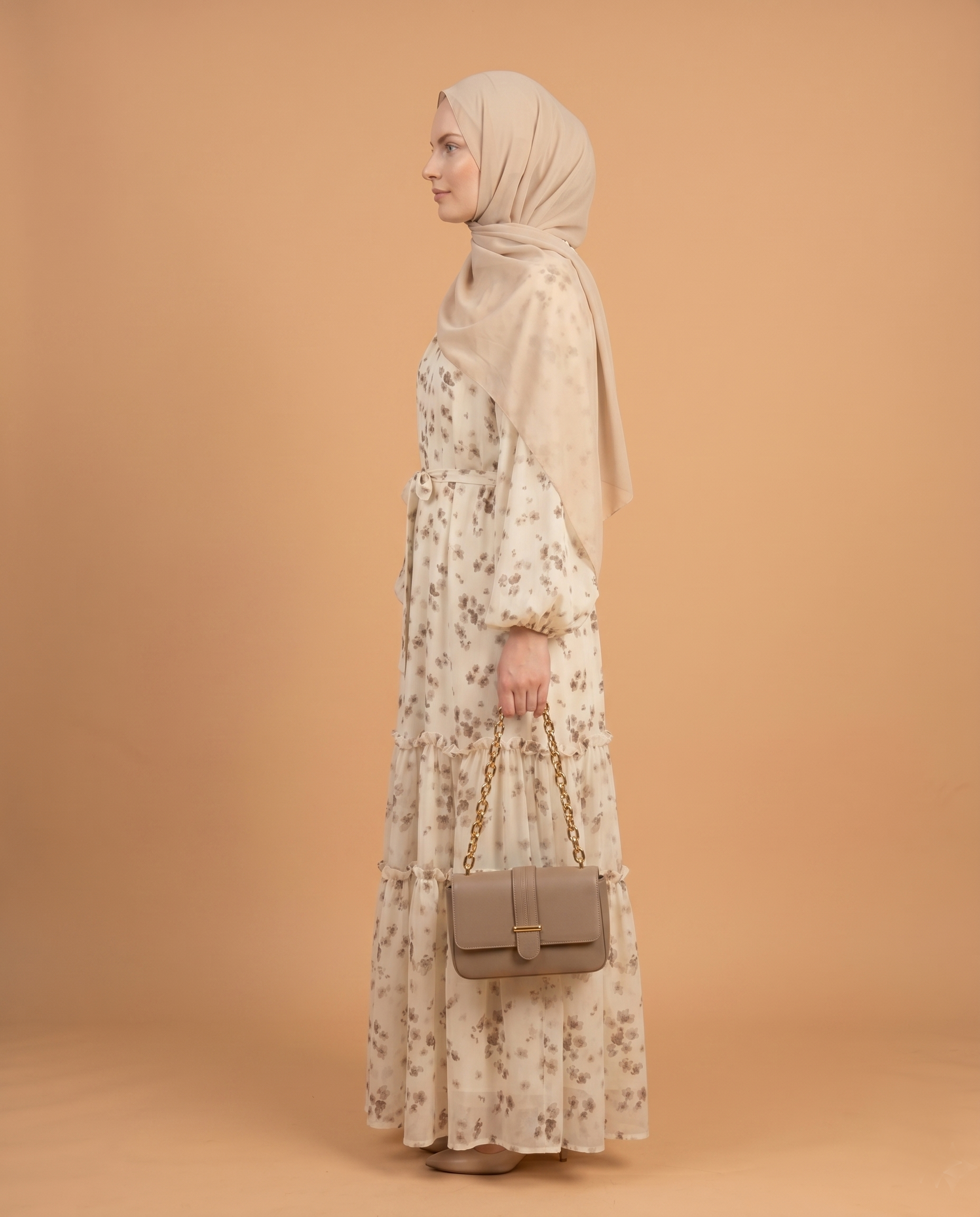 Petal Gather – Floral Maxi Dress