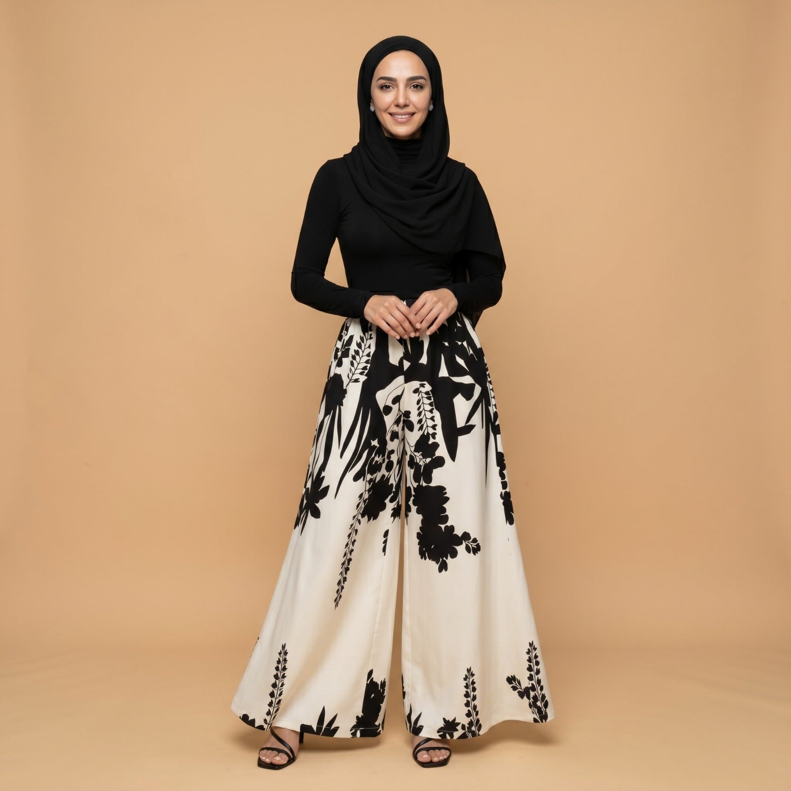 Ink Garden – Printed Wide Leg Trousers