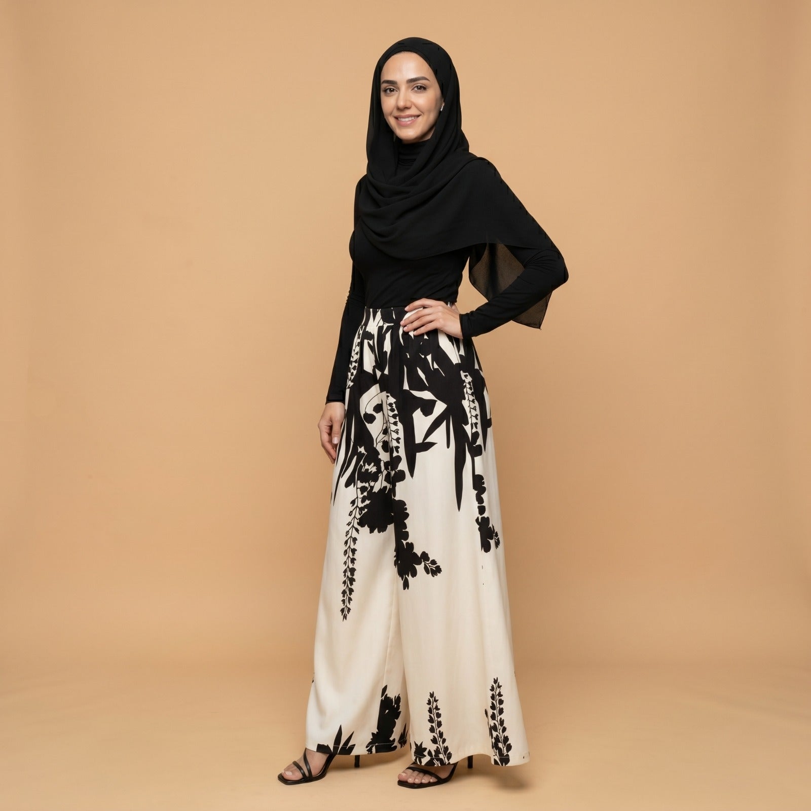 Ink Garden – Printed Wide Leg Trousers