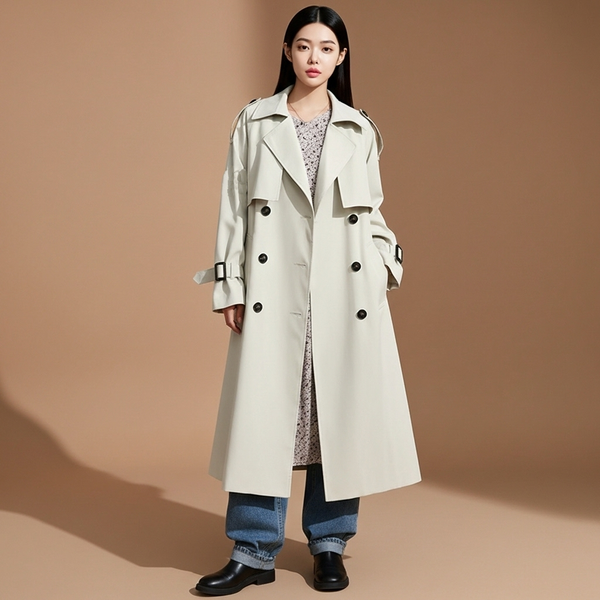 Longline Trench Coat – Oversized Modest Layer | SAWA Style