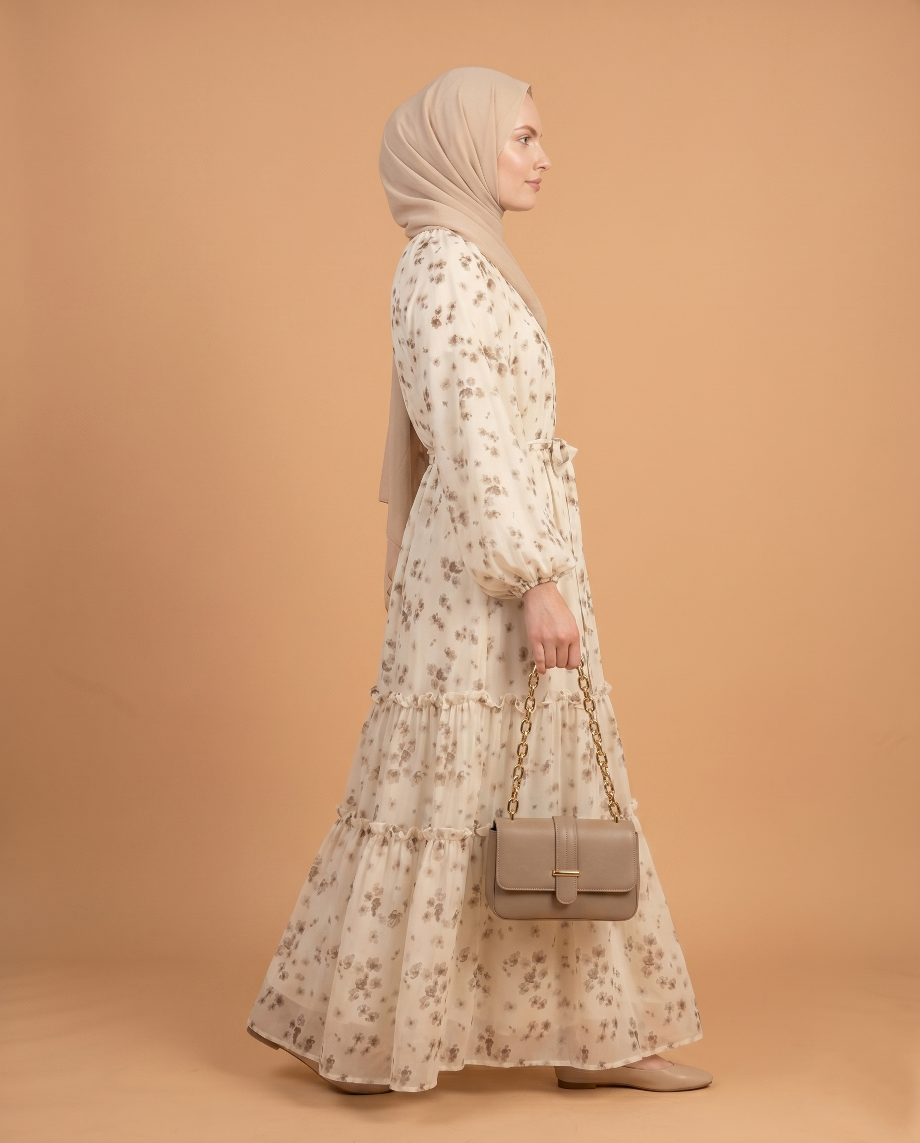 Petal Gather – Floral Maxi Dress