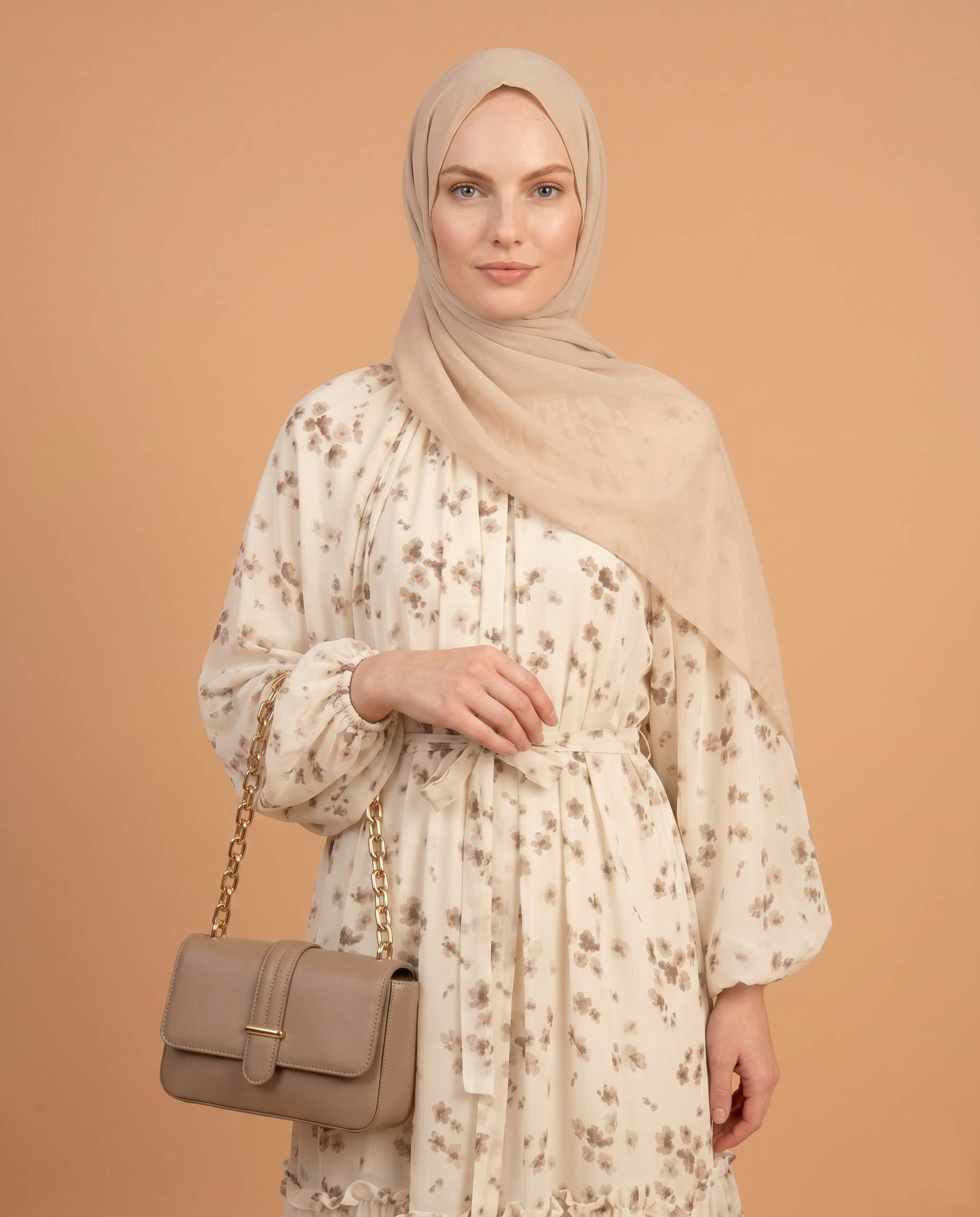 Petal Gather – Floral Maxi Dress