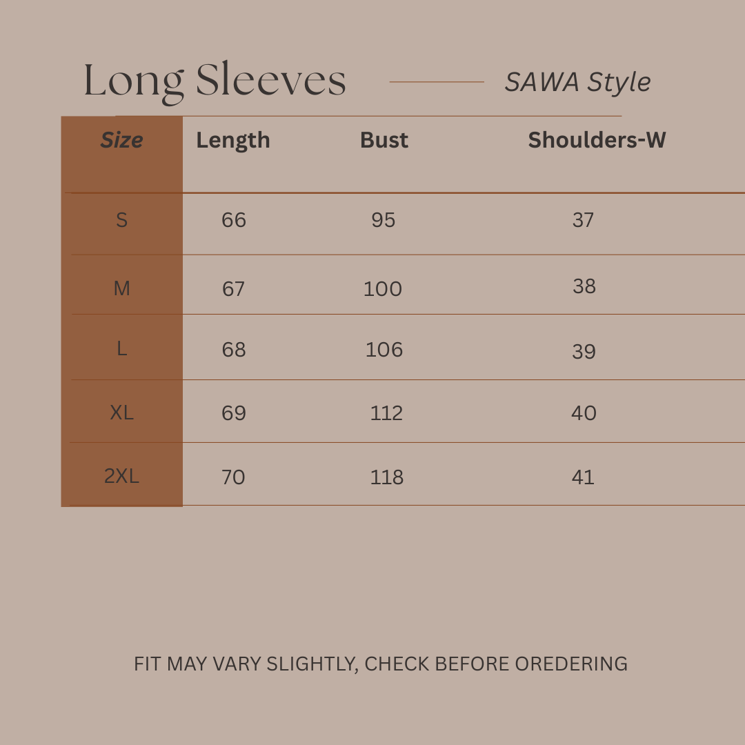 Size Guide for Soft Whisper - Ruched Top