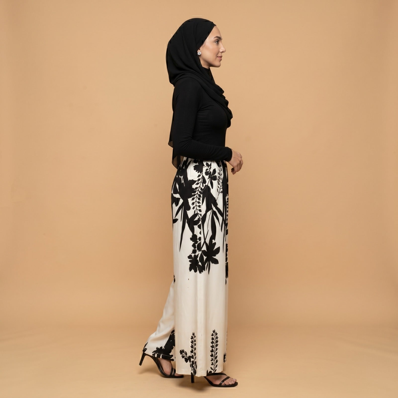 Ink Garden – Printed Wide Leg Trousers