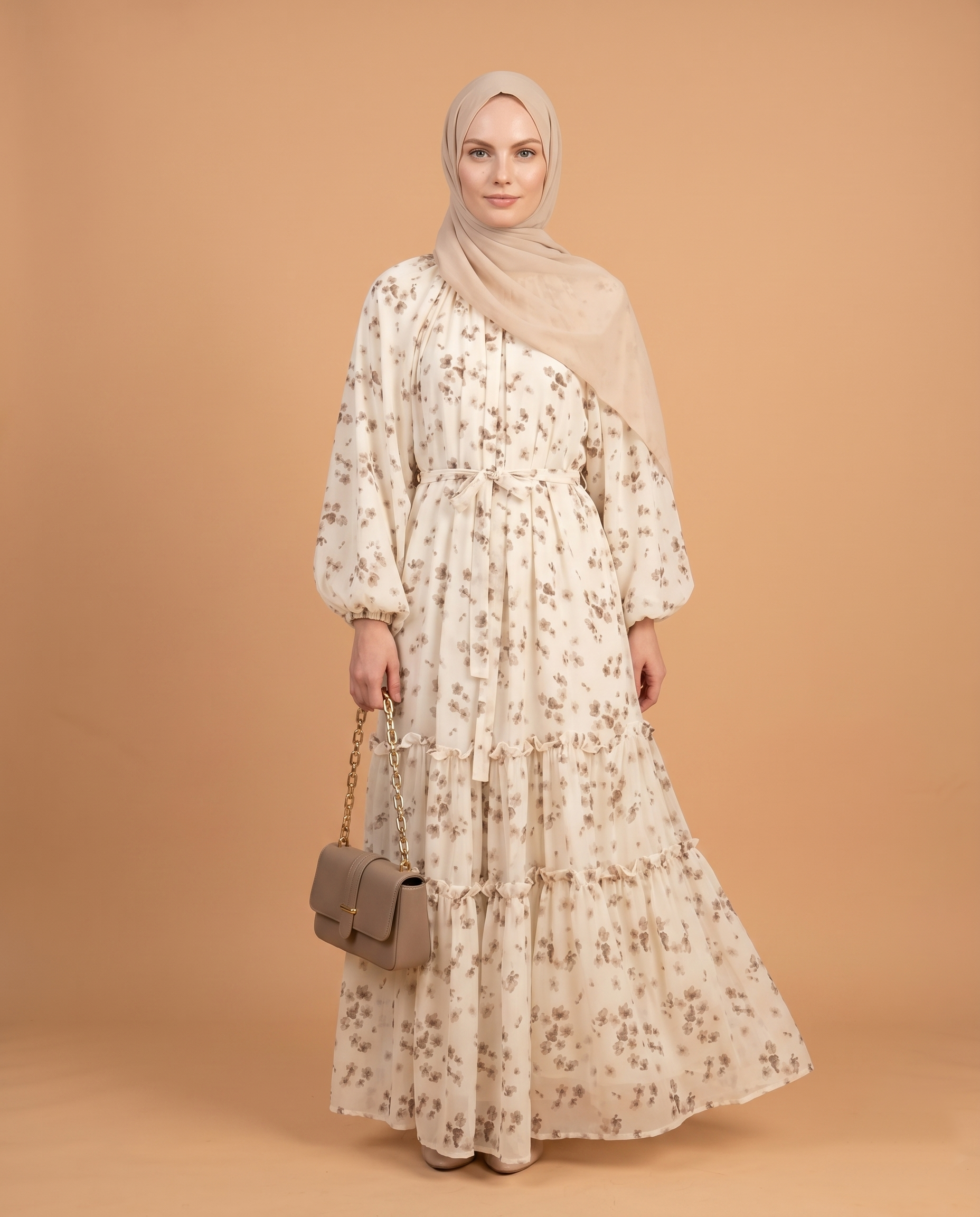 Petal Gather – Floral Maxi Dress